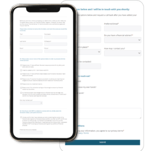 Customisable forms on ProfileMe for client interactions, including call-back requests, inquiries, and annual review forms.